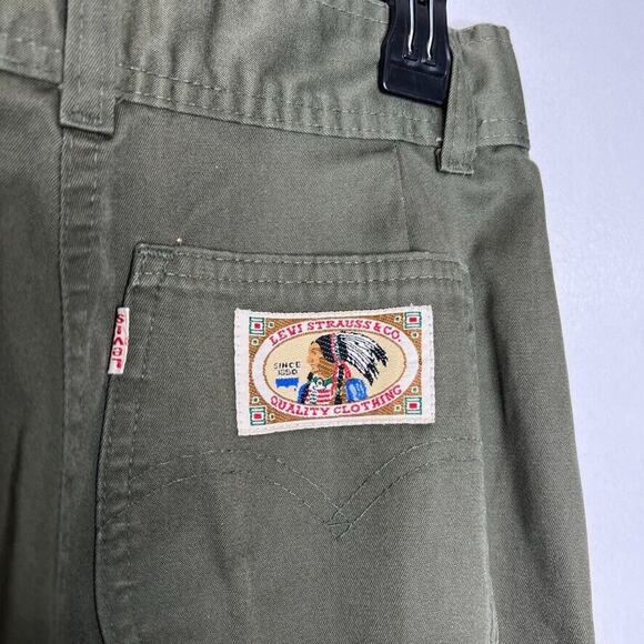 Levi Strauss Women's Size 11 Olive Green Chino Pants Straight Leg Vintage Style - Picture 6 of 10